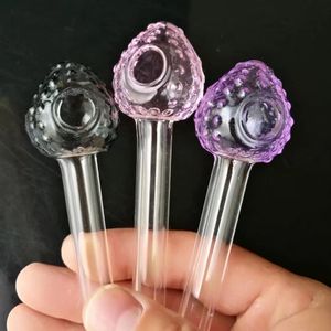 Strawberry pot bongs accessories , Glass Water Pipe Smoking Pipes Percolator Glass Bongs Oil Burner Water Pipes Oil Rigs Smoking with Droppe