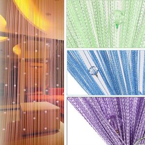 Wholesale-1*2m Household Decoration Crystal Bead Fringe Curtains String Living Room Bedroom Beads Curtain