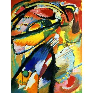 High Quality Modern Paintings by Wassily Kandinsky Angel of the Last Judgment Oil on Canvas Hand Painted for Home Wall Decor