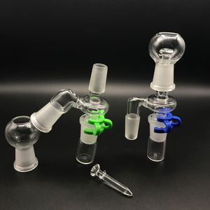 DHL -frakt !!! Återkräva Ash Catcher 14mm 18mm Male Female Glass Drop Down Adapter med Reclaimer Glass Dome Nail For Glass Bongs Water Pipes