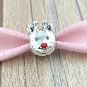 Andy Jewel 925 Sterling Silver Beads Red-Nosed Reindeer Charm Charms Fits European Pandora Style Jewelry Bracelets & Necklace 791781EN39