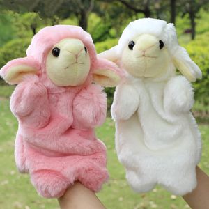 best selling Super Kawaii Lamb Sheep Hand Puppets Plush Toys Family Kids Educational Dolls Gift