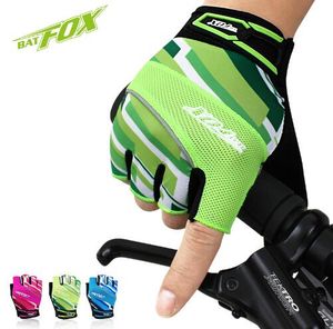 2017 Summer Nylon Gel Rękawice Rowerze Rękawice Half Finger Nylon Road MTB Rower Sporty Rękawiczki Oddychające Sport Rękawice Rowerowe Guantes Ciclismo