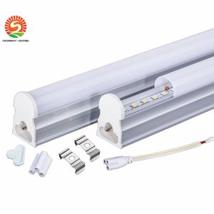 US Stock T5 LED Tube Light 2ft en rad Integrerad LED -lampor Frost Cover Shop Garage Warehouse Lighting