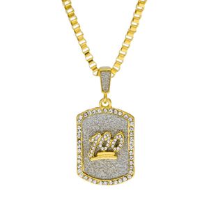 New 100% Juses Dog Tag Pendant Necklace Box Chain For Men Women Zinc Alloy Gold Plated Fashion Punk Jewelry