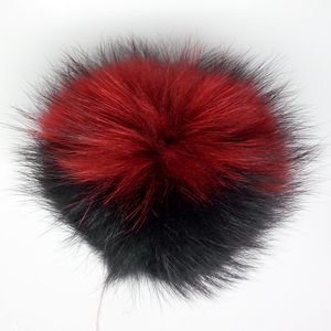 winter beanie accessories many custom colour super soft real raccoon fur pompons for DIY decoration 15cm cheerie product