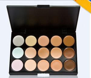 Concealer Palette 15 Färger Face Cream Concealer Facial Care Camouflage Makeup Palette med Makeup Brushes 15Colors