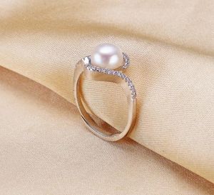 Wholesale 925 pearl ring resale online - Ms mm white pink purple colors natural pearl ring silver JZ160180Z