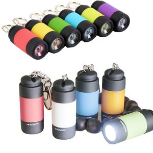 usb Rechargeable Mini LED Torches Pocket Mini LED Flashlights Charger Lamp Keychain Lights small size flashlight