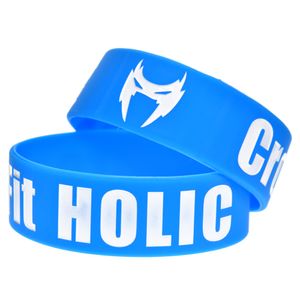 50PCS CrossFit Holic Bracciale in gomma siliconica largo 1 pollice Decorazione sportiva Logo Formato adulto per regalo promozionale