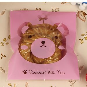 retail package party plastic bags food bags cookie bear Opp bag baking packaging bag paty favor gift decoration 500 pc per lot