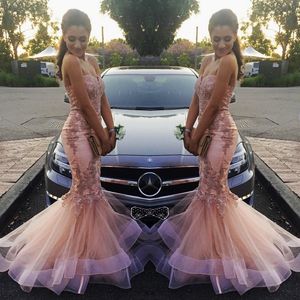 Elegant Zipper Mermaid Prom Dresses With Organza Train Sexy Sweetheart Lace Appliques Floor Length Junior Party Dress Fashion Evening Gowns