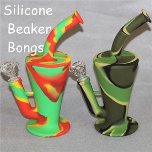 10.4" Height Silicone Bong Silicon Hookah Shisha Bong Water Pipe Portable Hookahs also sale Silicone Rigs,silicone mats/containers