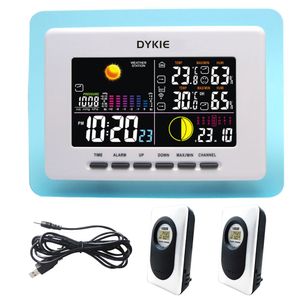 Freeshipping Led Digital Wireless Weather Station Indoor/Outdoor temperature humidity RCC DCF Radio Controlled Clock Date Calendar barometer