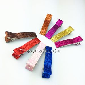 Błyszczący brokat metalowy Rodowany Rodowany Podwójny Pradze Alligator Cink Heat Head Clips Pins Hairclips Hairpins DIY Akcesoria