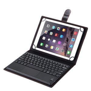 Bluetooth 3.0 Teclado Estojo De Couro Com Painel De Toque para Android Windows Ios Tablet PC Caso Capa 7 8 9 