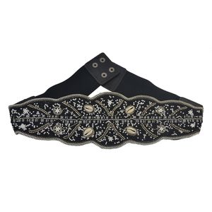 idealway 2 forme moda cintura in pelle PU stile europeo placcato nero cintura sexy per gioielli Bady da donna