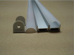 Free Shipping 2.5M/pcs Aluminum Profile For Flex/Hard LED Strip Lights With Cover or Transparent Cover , End Caps And Metal Mounting Clips