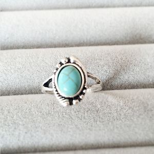 Everfast Wholesale 10pc/Lot Retro Style Evil Eye With Turquoise Women Men Party Ring Jewelry Festival Gifts EFR011