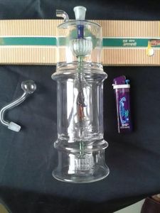 Two layers of balls goldfish hookah glass bongs accessories , Unique Oil Burner Glass Pipes Water Pipes Glass Pipe Oil Rigs Smoking with Dro