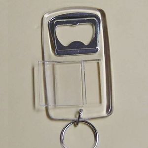 BlANK RECTANGLE BOTTLE OPENER KEYCHAINS LITE BEER METAL INSERT PHOTO 50X/LOT FREE SHIP