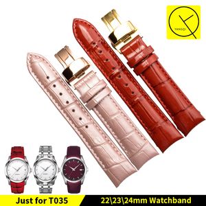 Genuine Calf Leather Watchband Watch Band Strap for Tissot T-Classic COUTURIER T035 T035210 WatchBand Woman Lady 18mm+ Free TOOLS