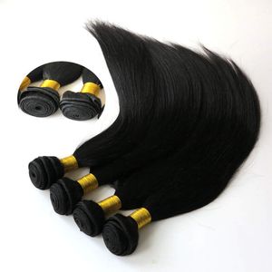 Capelli vergini brasiliani lisci 3 pezzi / lotto 100% capelli lisci peruviani fasci di estensioni dei capelli umani