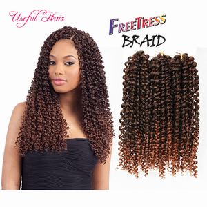 3 Stück/Packung synthetische Häkelzöpfe HAAR 10 Zoll Jerry Curly Twist SYNTHETISCHE Flechthaarverlängerungen Ombre-Farbe vorgeschlungen Savana DEEP Wave