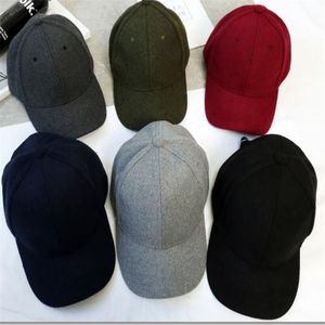 2017 Ny Fashion Wool Baseball Hat Felt Bone Snapback Hats Hip-hop Caps för vår och höst