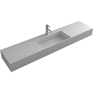 1800mm Rectangular Bathroom Solid Surface Resin Wall Hung Sink Fashionable Cloakroom Vanity Lavabo Wash Basin RS38449