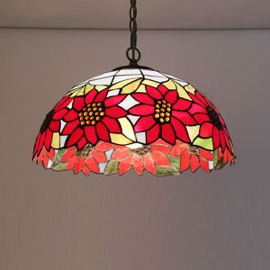 Śródziemnomorski Słonecznik Jadalnia Lampa Wisiorek Tiffany Szkło Restauracja Korytarz Korytarz Wisiorek Lampa Korytarz Balkon Wisiorek Oświetlenie