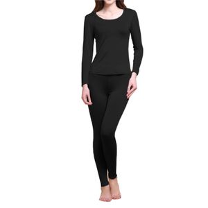 Intimo da donna in maglia di seta pura al 100%, set superiore e inferiore di mutandoni lunghi per taglia M L XL XXL