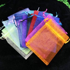 500 Piece 4x 6 inches Organza Gift Bags Wedding Favour Bags Jewelry Pouches, Pack of 100 Random Color 5Pack/Lot