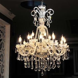 Wholesale large foyer crystal chandelier for sale - Group buy Long Stair lamps Chandelier Crystal Large Foyer Light Modern Fashion LivingRoom Dining Hall Complex Staircase Lighting
