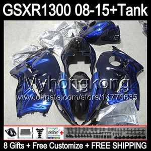 8gifts For SUZUKI Hayabusa GSXR1300 2008 2009 2010 2011 gloss blue 14MY192 GSXR-1300 GSX R1300 GSXR 1300 2012 2013 2014 2015 blue Fairing