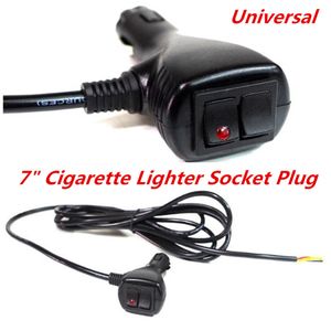 Plug Socket Extension al por mayor-12V pies cables Cigarro Encendedor de cigarros Enchufe Conector Cable de extensión Con interruptor de palanca encendido y apagado Interruptor de patrón cambiante