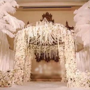 Upscale Artificial Flower Hydrangea Wisteria Blommor Vines Bröllop Arch Marrige Party Garlands Floral Dekoration Rotting