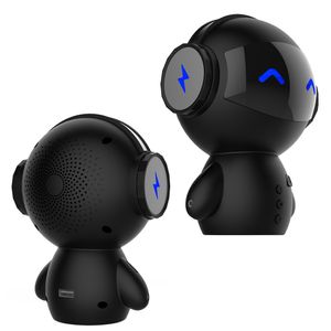 Portable Mini Robot Shaped 3 in 1 Multifunction Bluetooth Speaker with Power Bank Support TF card MP3 Player Handsfree Call Aux-in Subwoofer