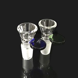 Berauschende Glasschüssel, Tabak-Rauchzubehör, 10 mm, 14 mm, 18 mm, männliche Verbindung, berauschende Glasschalen für Pony mit Griff für Wasserpfeife