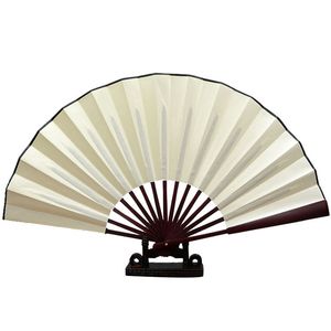 Chinese Black Fabric Cloth Handheld Folding Fan For Pratice Performance Dancing Ball Parties Unisex - Two Size (13 10 inch) (3 Colors Select