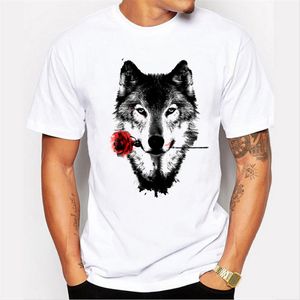 Moda Erkek Kısa Kollu Siyah Gül Baskılı Tshirt Adam Oneck Serin Tops