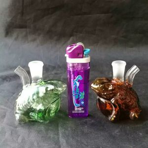 Multicolor Frog Hookah Glass Bongs Accessories   , Glass Smoking Pipes colorful mini multi-colors Hand Pipes Best Spoon glas