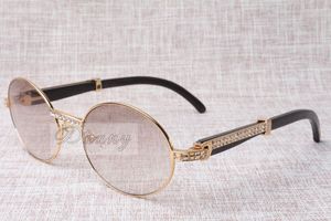üst düzey yuvarlak elmas güneş gözlüğü 7550178 doğal siyah açı bükme Kalite güneş gözlükleri erkekler kadın gözlük boyutu 57-22-13222e
