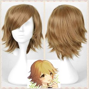 ファッションライトブラウンコスブラウンショートウィメンズヘアウィッグ