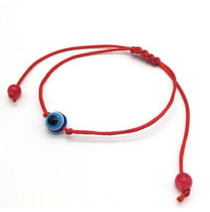 50pcs/lot Turkish Lucky Evil Eye Bracelets Handmade Rope Lucky Jewelry Adjustable Red Bracelet