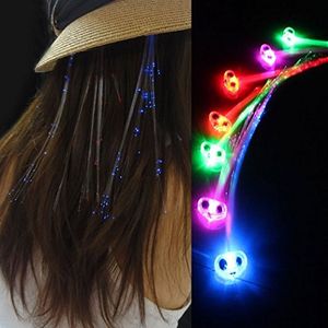 Nowość Oświetlenie Light Up Hair Clips Extensions LED Kostium Miga Kobiety Dziewczyny Kolorowe Warkocz Klip Hairpin