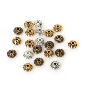 500pcs lot Antique alloy Metal Silver bronze Spacer Beads Gold Cone pattern 6mm for Jewelry Making