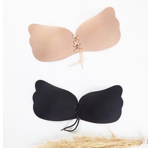 Women invisible Bra Butterfly Wing Silicone Bra Strapless Backless Self Adhesive Silicone Invisible Push-up Bras 150pcs OOA2640