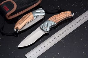 Boda Tactical Folding Knife 440C Manico in legno di campeggio esterna di caccia sopravvivenza coltello da tasca militare utility strumenti EDC pacchetto di vendita al dettaglio