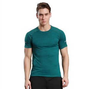 Male sports short-sleeved T-shirt training stretch sweat running instructor suit summer fitness uniforms fast-drying tights